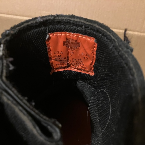 🦅HARLEY DAVIDSON ABNEY BOOTS, 🥾BLACK WITH SILVER STUDS, WATERPROOF - Picture 10 of 16